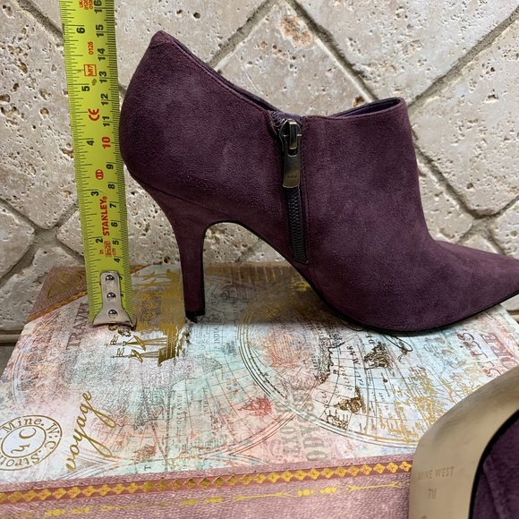 Nine West Purple Suede Booties Size 7 - Picture 7 of 12